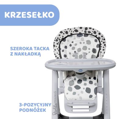 Chicco, Polly Progres5, krzesełko do karmienia 5w1, Anthracite