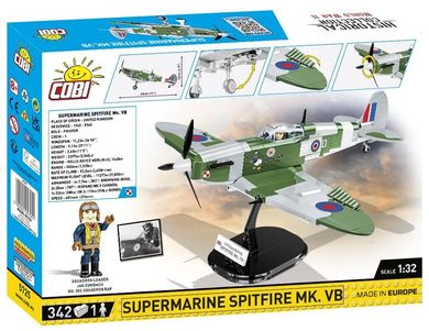 Cobi, Historical Collection WWII, Supermarine Spitfire Mk.VB, klocki, 342 elementy
