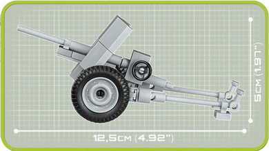 Cobi, Small Army, WWII 3,7cm PAK 36 Niemiecka armata przeciwpancerna, klocki, 55 elementów