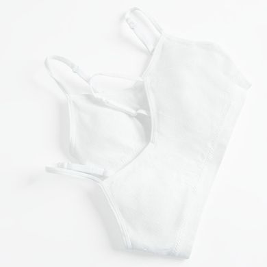 Cool Club, Biustonosz dziewczęcy, prążkowany, biały, mikrofibra, zestaw, 2 szt.