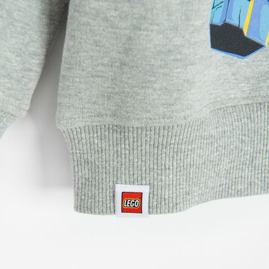 Cool Club, Bluza chłopięca, szara melanż, LEGO Ninjago