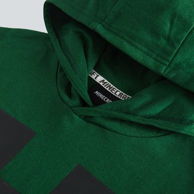 Cool Club, Bluza chłopięca z kapturem, ciemnozielona, Minecraft