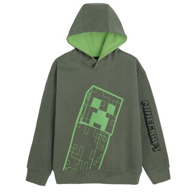 Cool Club, Bluza chłopięca z kapturem, khaki, Minecraft