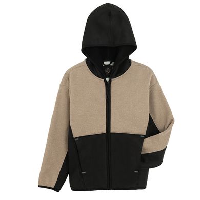 Cool Club, Bluza chłopięca z kapturem, rozpinana, czarno-brązowa
