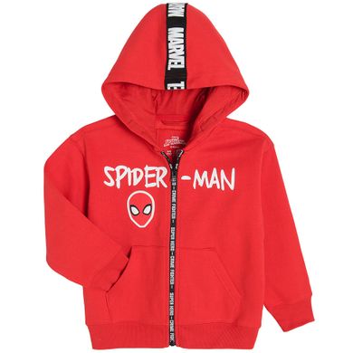 Cool Club, Bluza chłopięca z kapturem, rozpinana, czerwona, Spider-Man