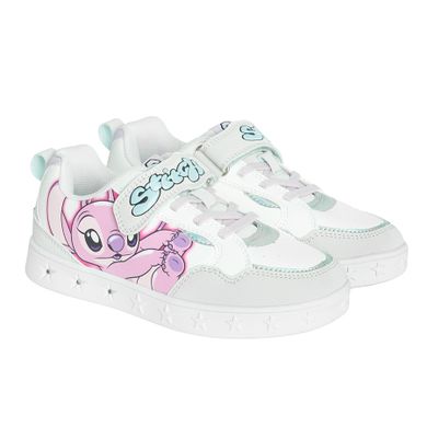 Cool Club, Buty sportowe dziewczęce, białe, świecąca podeszwa, Lilo i Stitch
