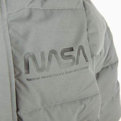 Cool Club, Kurtka chłopięca z kapturem, ocieplana, srebrna, NASA