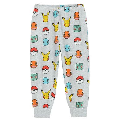 Cool Club, Piżama chłopięca, żółto-szara, Pokemon