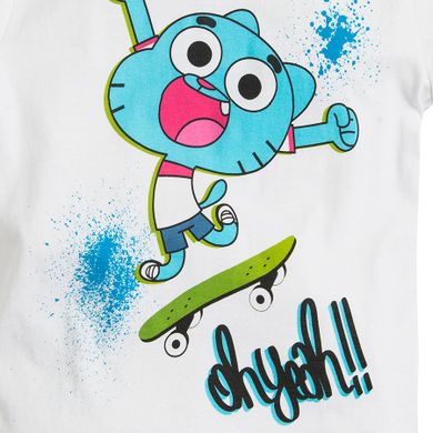 Cool Club, T-shirt chłopięcy, biały, Gumball
