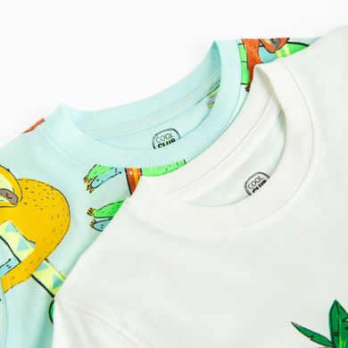 Cool Club, T-shirt chłopięcy, biały, zestaw, 2 szt.