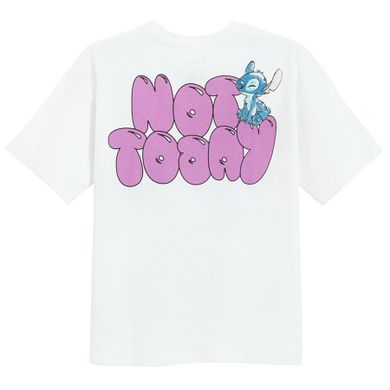 Cool Club, T-shirt dziewczęcy, oversize, biały, Lilo i Stitch