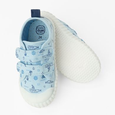 Cool Club, Trampki chłopięce, niebieskie, Zdrowa Stopa, podeszwa Barefoot