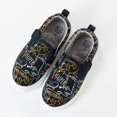 Cool Club, Trampki slip on chłopięce, granatowe, dinozaury