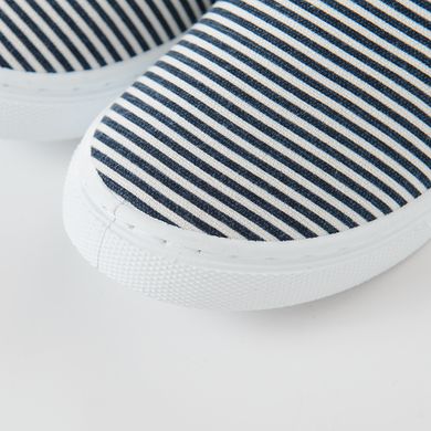 Cool Club, Trampki slip on chłopięce, granatowo-białe, paski, Don't overthink it