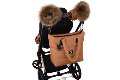 Cottonmoose, rękawice do wózka z futerkiem, Black