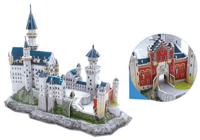 Cubic Fun, Zamek Neuschwanstein, puzzle 3D, 128 elementów
