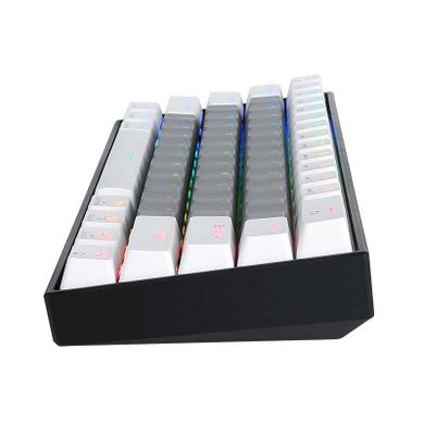 Delux, klawiatura Bluetooth, KM33, biało-szara