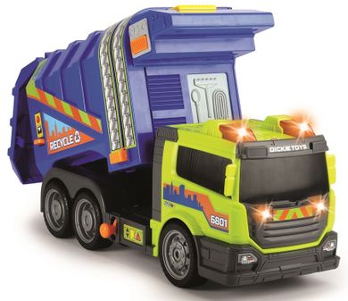 Dickie, śmieciarka, auto, żółto-niebieska, 39 cm