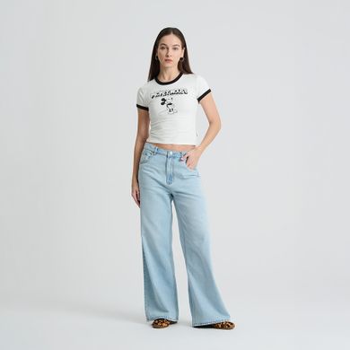 Dopasowany t-shirt z nadrukiem Myszka Miki NOWEAR