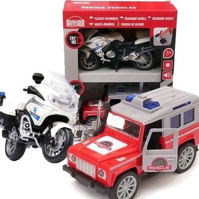 Dromader, policja, zestaw, samochód, motocykl