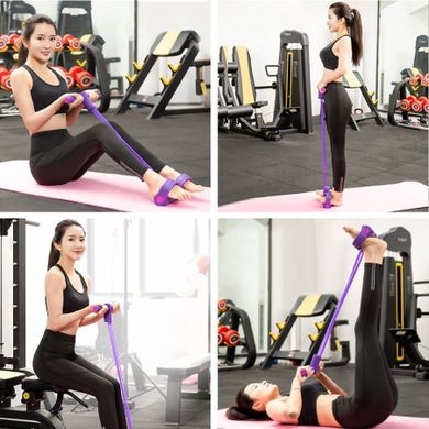 Ekspander fitness do ćwiczeń mięśni nóg, brzucha, ud, fioletowy