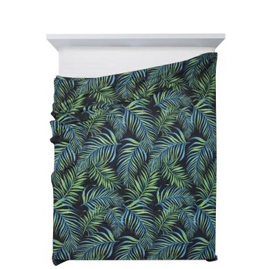 Eurofirany, koc d91 palms, czarny, 150-200 cm
