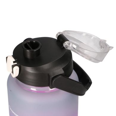 Extralink, bidon motywacyjny, zestaw 3w1, różowo-czarny, 2000 ml+900 ml+300 ml