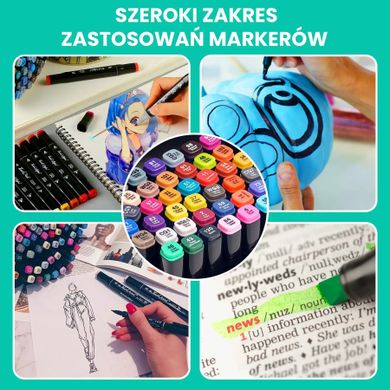 Extralink, zestaw markerów alkoholowych, flamastry, 120 sztuk