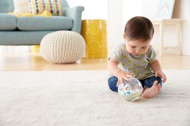 Fisher-Price, kąpielowa kaczuszka w kuli, biała