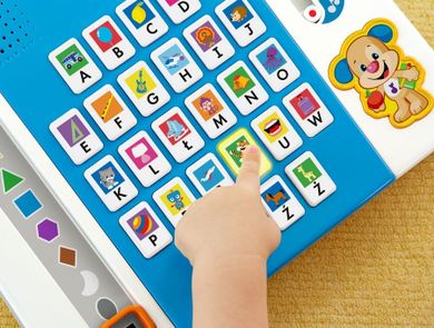 Fisher-Price, Ucz się i śmiej, Edukacyjna Tablica Malucha, niemowlęca zabawka interaktywna