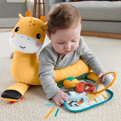 Fisher-Price, Żyrafa 3w1, poduszeczka pod brzuszek, zabawka sensoryczna