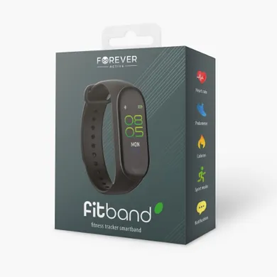 Forever, Smart Fitband SB-50, opaska sportowa, czarna