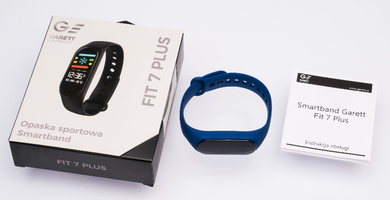 Garett, Garett Fit 7 Plus, smartband, opaska sportowa, niebieska