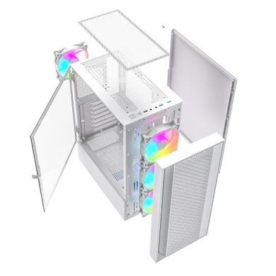 Gembird, Midi Tower Fornax 4000 ARGB, obudowa, biała