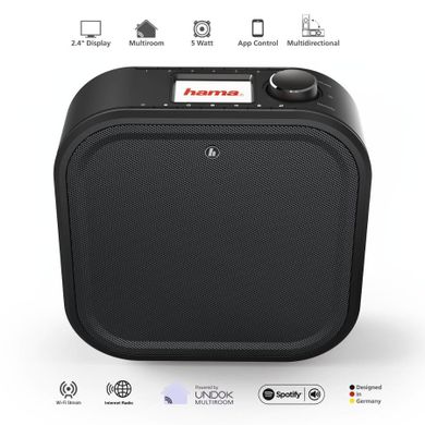 Hama, radio cyfrowe, DAB+/Internet/Radio/Bluetooth/App, czarne