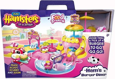 Hamsters in a house, Burgerowy domek, zestaw z chomikiem
