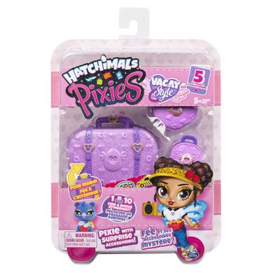 Hatchimals, Pixies, walizeczka z laleczką, fioletowa