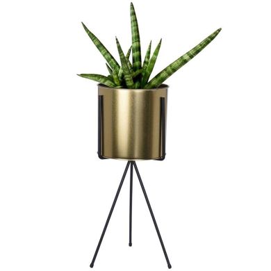 Home Styling Collection, doniczka złota na stojaku, 40 cm