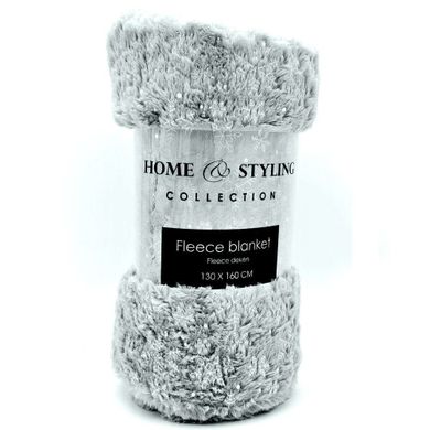 Home Styling Collection, koc polarowy, szary, 130-160 cm