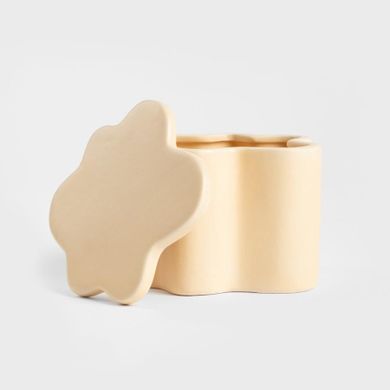 Homla, Hekla, pojemnik, żółty z pokrywką, 11-8,5 cm