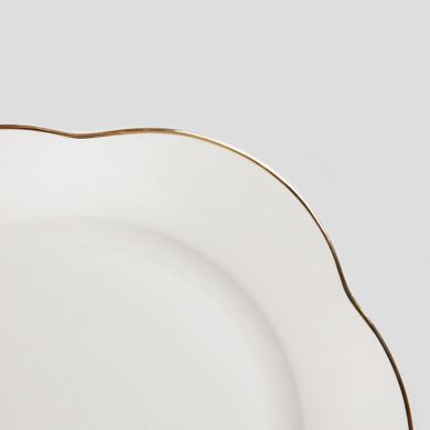 Homla, Helen, talerz, obiadowy ze złotą obwódką, 28 cm