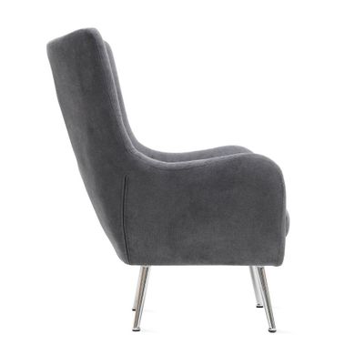 Homla, Sammas, fotel, grafitowy, 73-74-93 cm, 838243
