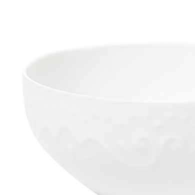 Homla, Sylia, miska, biała z ornamentem, 15 cm