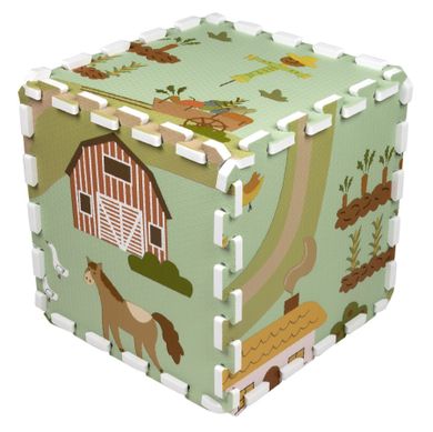 Humbi, mata piankowa, puzzle, wieś, 90-90 cm