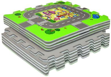Humbi, Ulice miasta, mata piankowa, puzzle, 31,5-31,5-1 cm, 9 szt.