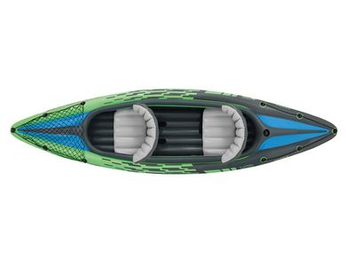 Intex, Challenger K2, kajak dwuosobowy, dmuchany, z wiosłami i pompką, 351-76-38 cm