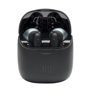 JBL, słuchawki bezprzewodowe, douszne, T220TWSBLK, czarne