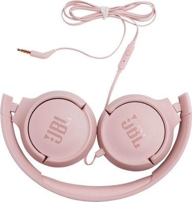 JBL, Tune 500, słuchawki z mikrofonem, różowe