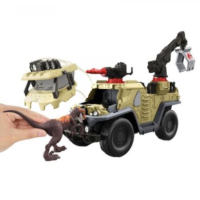 Jurassic World, Łapacz dinozaurów, pojazd z akcesoriami i figurką