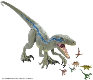 Jurassic World, Velociraptor Blue Mega, figurka, 93 cm